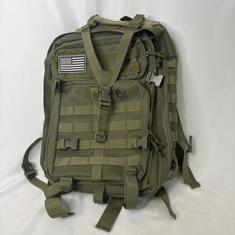 USCCA Military Green Tactical Backpack Adjustable Straps Multi Pocket Gorpcore